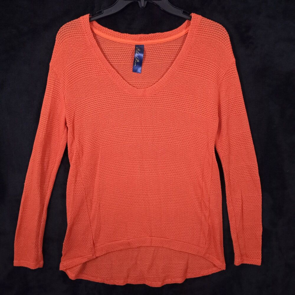 Blue Rain‎ Sweater Top Size Small Orange Long Sleeve #1159